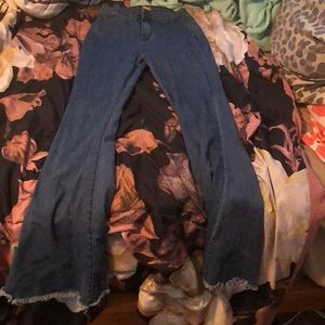 Blue flare jeans